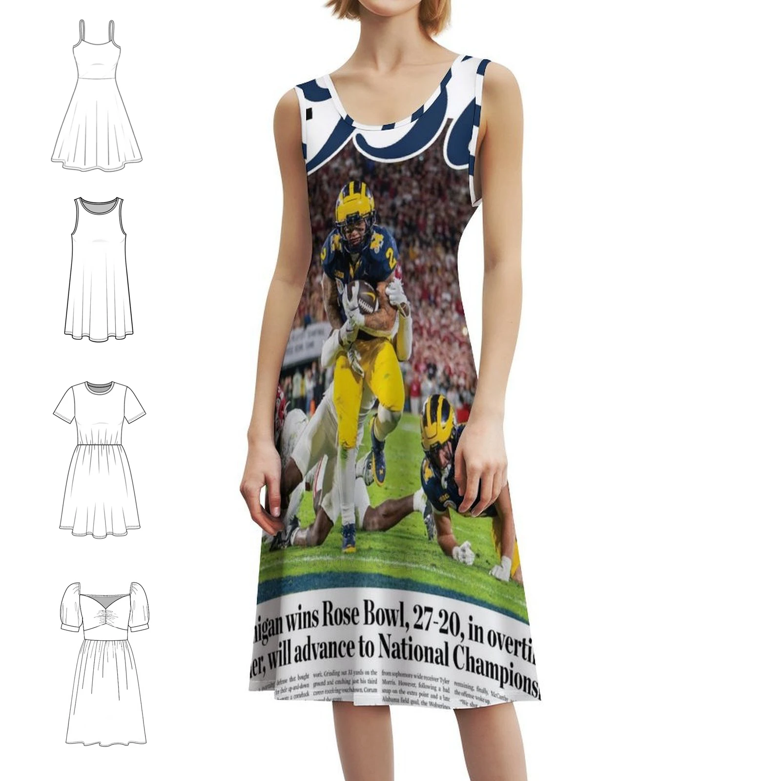 الغطاء الأمامي اليومي 1 / 3 / 24 (وعاء الورد) فستان بوهيمي بدون أكمام متعدد الطباعات فستان حفلات عطلة الشاطئ Umich Uofm