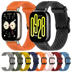 Silicone Sports Strap for Xiaomi Redmi Watch 5 Active Sports Breathable Soft Band 22MM Bracelet For Redmi Watch 5 Lite Wristband