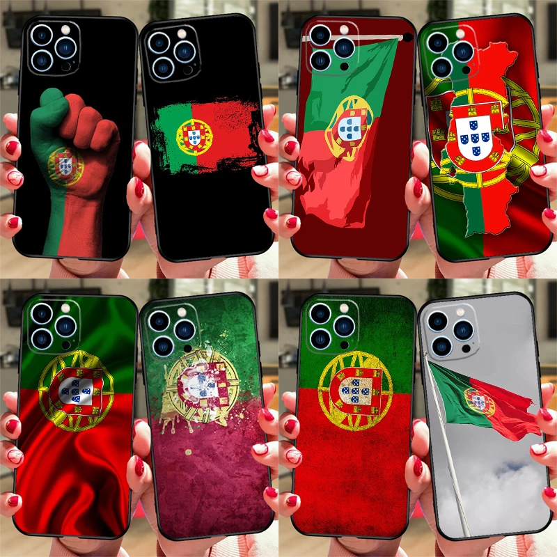 Portugal Flag Case For iPhone 16 15 13 14 Pro 12 11 14 Pro Max Plus XR XS Max X 12 13 Mini SE2 Cover Shell