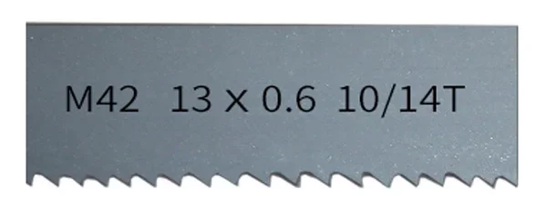 M42 bimetaal 1/2" bandzaagblad voor houtbewerking. 1140-2930 mm * 13 mm * 0,6 mm, met 6-14tpi bandzaagblad, ondersteuning voor maatwerk.