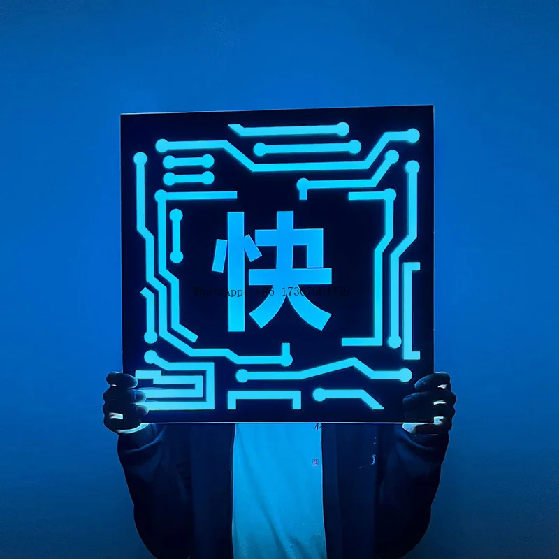 

LED luminous acrylic technology hand placard bar club night KTV transparent theme atmosphere wine props