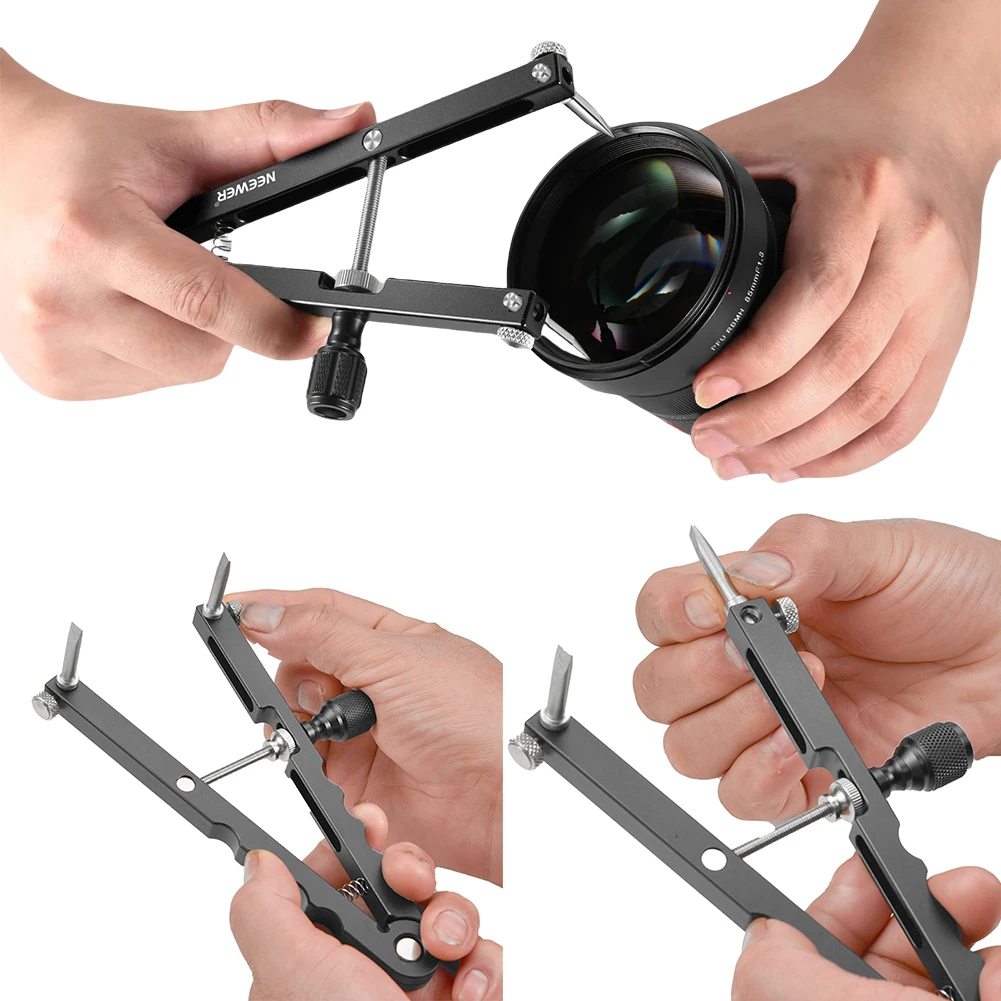 

Гаечный ключ для ремонта объектива 16-100 мм, отверстие с 3 типами насадок, гаечный ключ для объектива диаметром 37-86 мм, объективы камеры DSLR