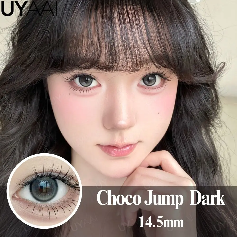 UYAAI Kontaktlinsen Kosmetiklinsen Choco Jump Serie Augenfarblinsen Beauty Schwarze Kontaktlinsen Damen Accessoires Natürliche Braune Linsen – Detail 14