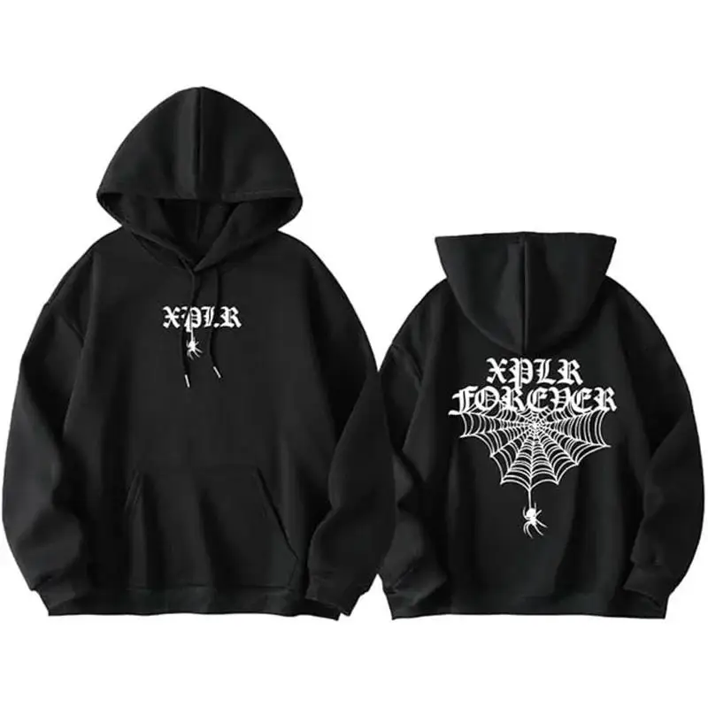 Man Hoodie Men's Hoodie New Spider Print Hoodie Men's Long Sleeve Role Playing Hoodie Kpop Demon Hunters Men's Polerones