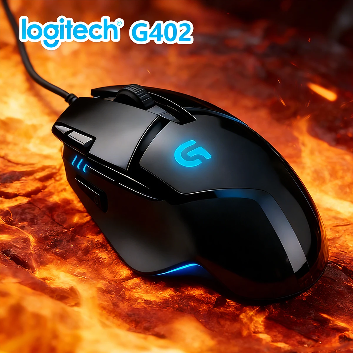 

Механическая игровая мышь Logitech G402 с проводным макропрограммированием, совместимая с ПК и ноутбуком геймерами