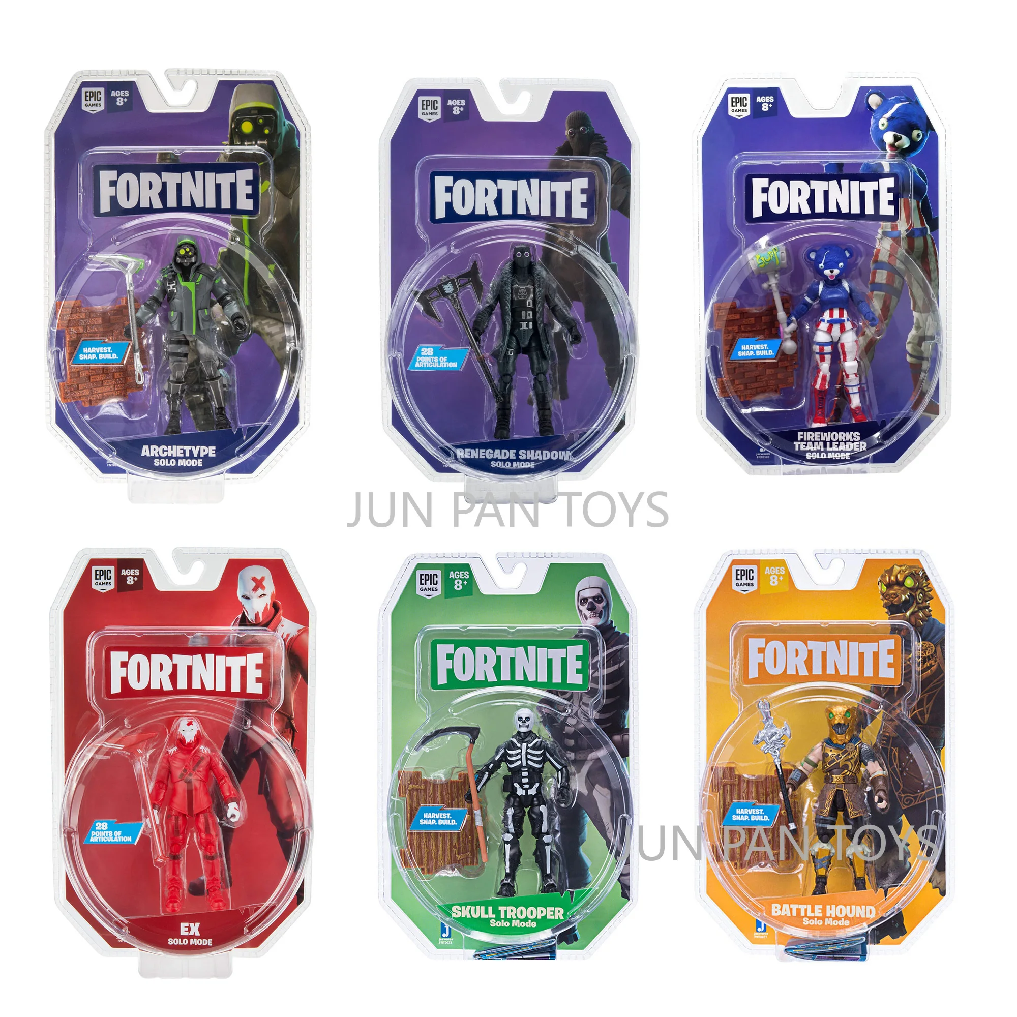 Fortnite Victory Royale Series Renegade Shadow Skull Trooper Ex Fireworks Team Leader Action Figures Games Collectible Boy Toys