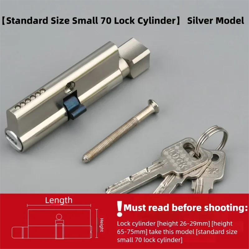 Cylindre de serrure de porte en aluminium, cylindre à bouton tournant, serrure de porte UPVC anti-cr