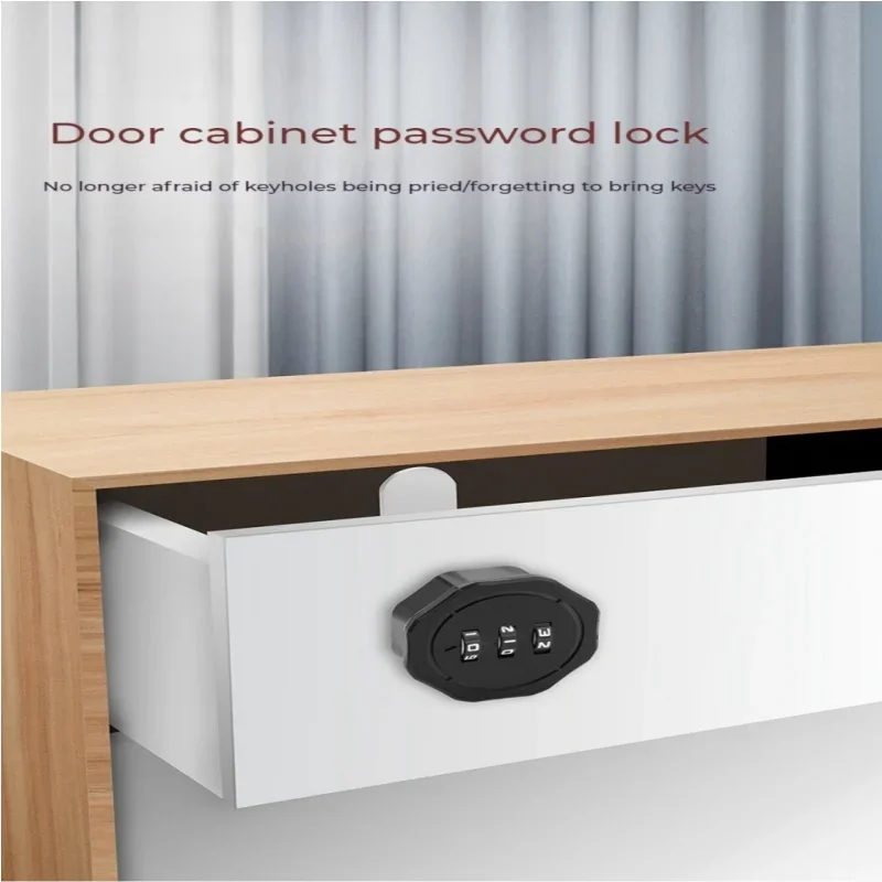 Universal Mechanical Password Lock Turn Tongue Lock Desk Drawer Shopping Mall Display Cabinet Door File Mailbox Lock Key-free