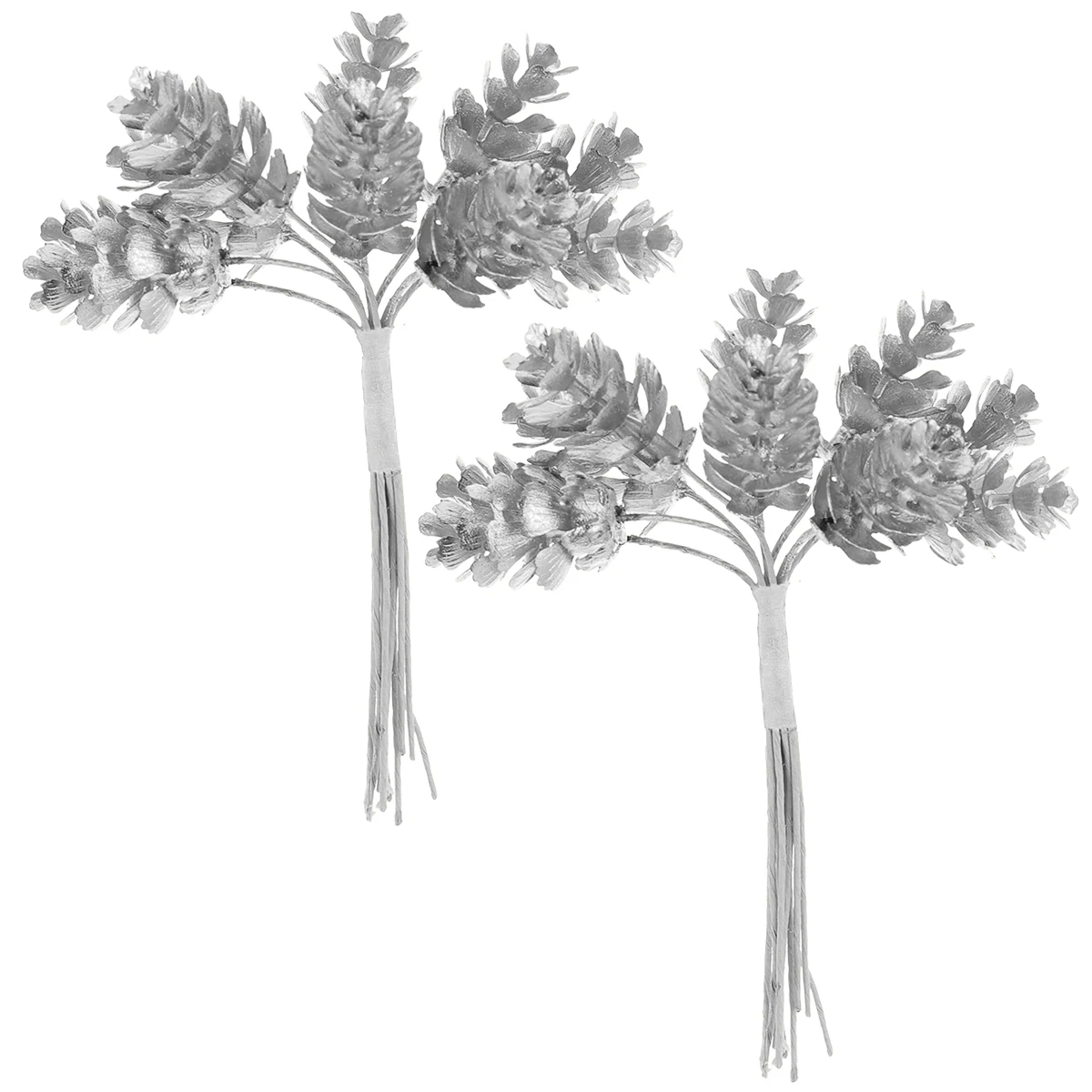 

2pcs Christmas Decorative Picks Plastic Cone Sticks For Wreath Diy Holiday Home Wedding Decoration Artificial Pine Cone Picks