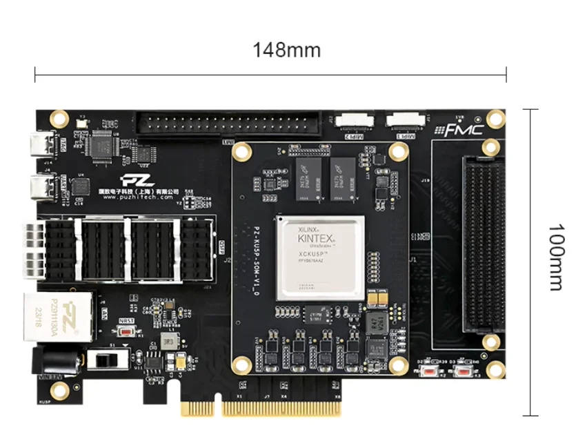 FPGA Development Board Xilinx Kintex Ultrascale + KU3P KU5P FMC MIPI