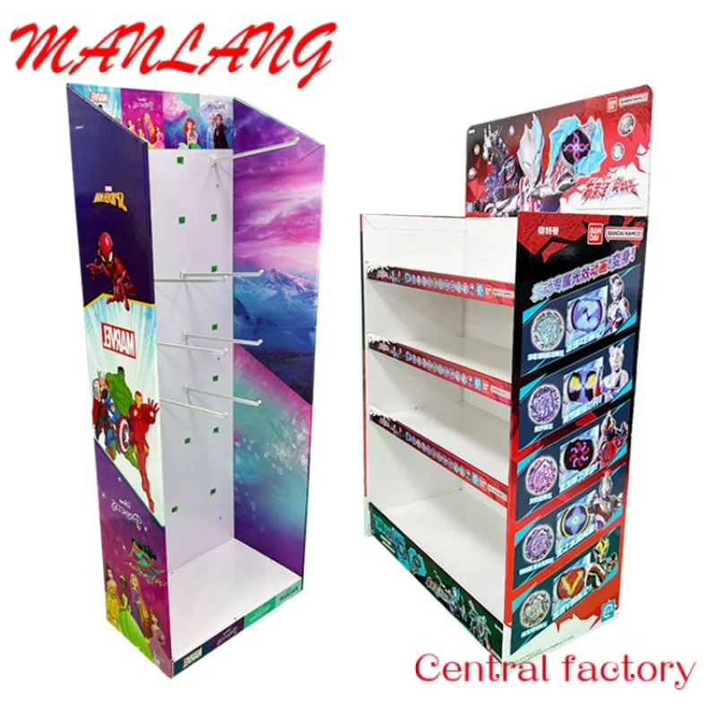 

CustomSupermarket promotion gyro children's toy shelves Corrugated paper popular display car display stand