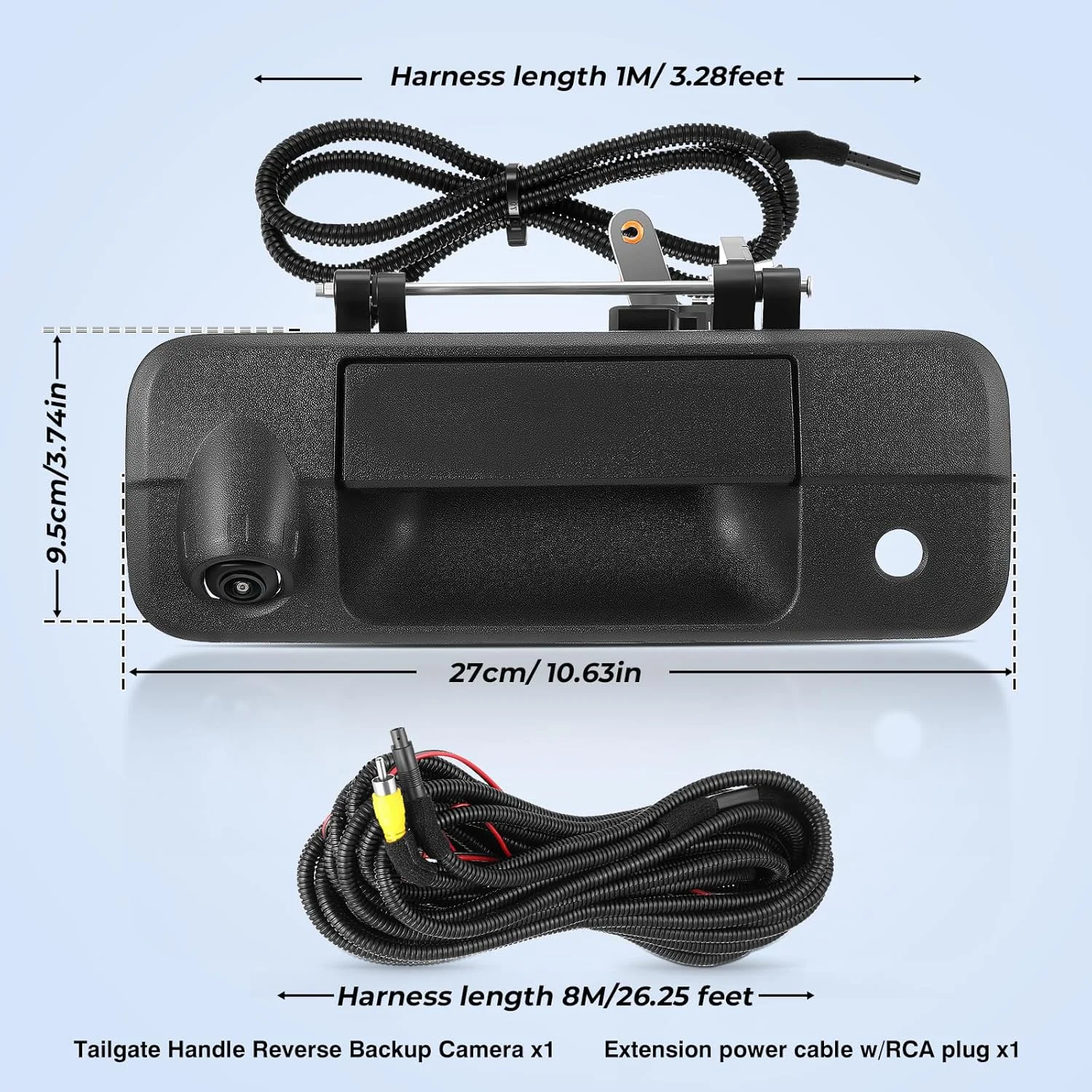69090-0C051 Tailgate Handle Backup Camera for Toyota Tundra 2007-2013 Tailgate Reversing Rear View Park Assist Camera RCA Plug