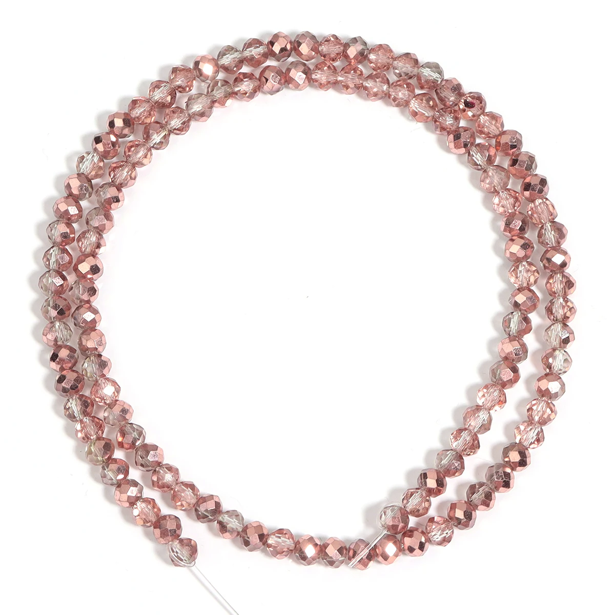 4/6/8mm Facet Crystal Rondelle Kralen Licht Rood Koper Glas Abacus Losse Spacer Kralen voor Sieraden Maken DIY Armband Bevindingen
