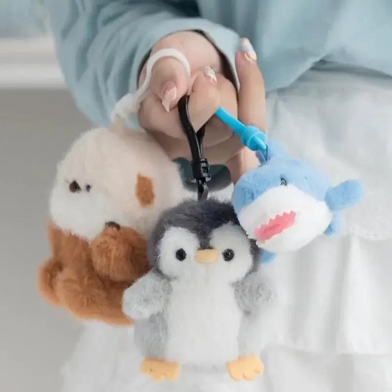 

Marine Life Plush Keyring Cartoon Animal Keychain Bag Charm Pendant Hanging Decoration For Adult Children Daily Use 15UB