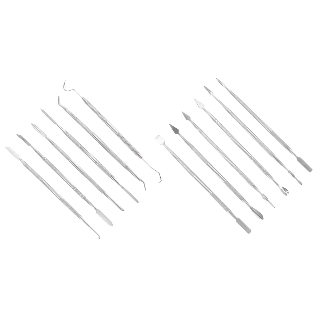 12 Pcs Wax Carvers Set Double Ended Dental Wax Modeling Sculpting Tools Dental Picks Polymer Pottery Clay Carving ToolT98C