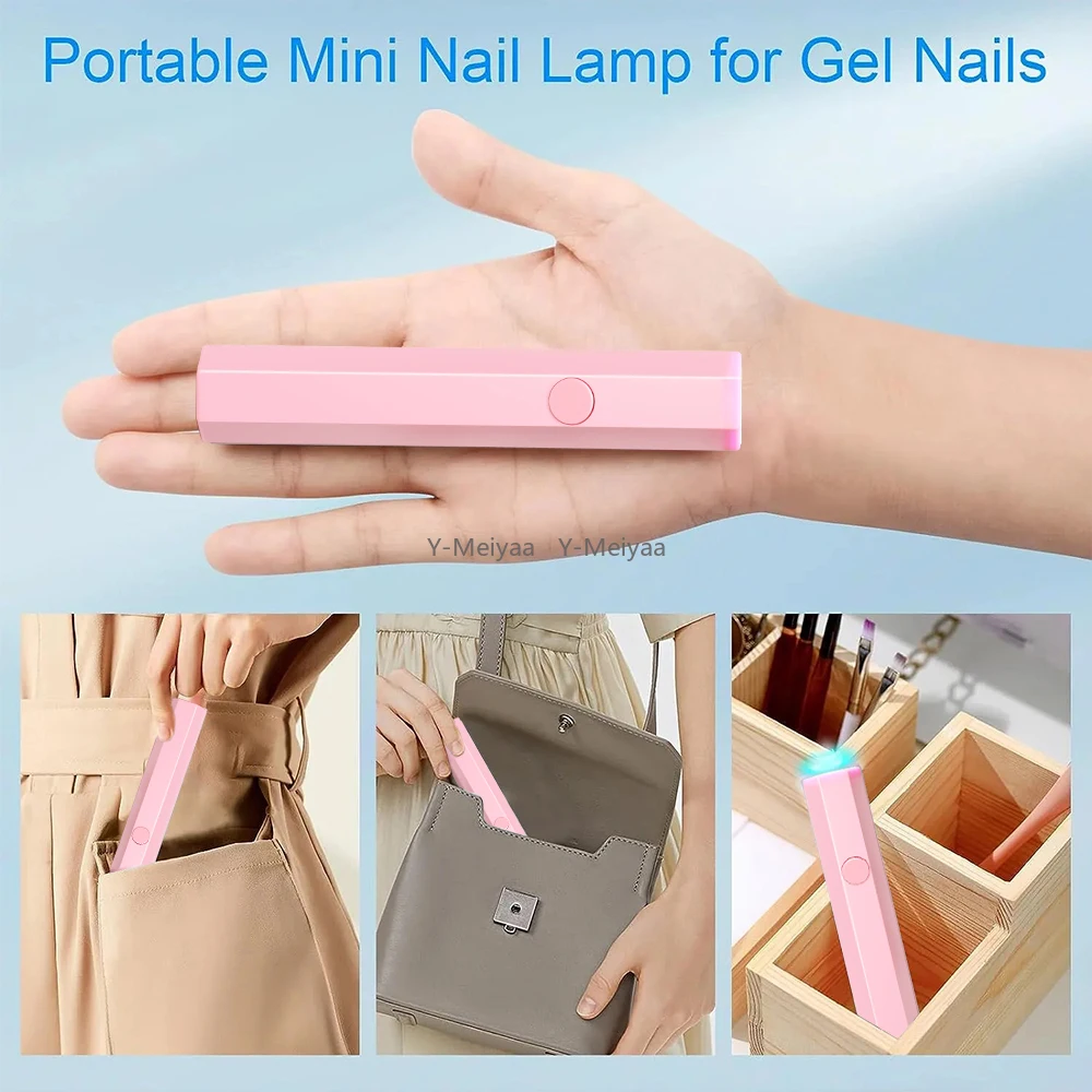 Portable Handheld Mini Nail Lamp For All Gel Polish Quick Dry USB Nail Dryer Machine UV LED Nail Lamp Mini Flashlight Pen