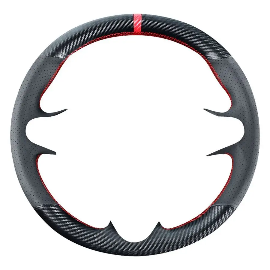 

Stitching Carbon Fiber Steering Wheel Cover for Honda Civic 8th Generation 2006 2007 2008 2009 2010 2011 3 Spokes 13.514.5 inche