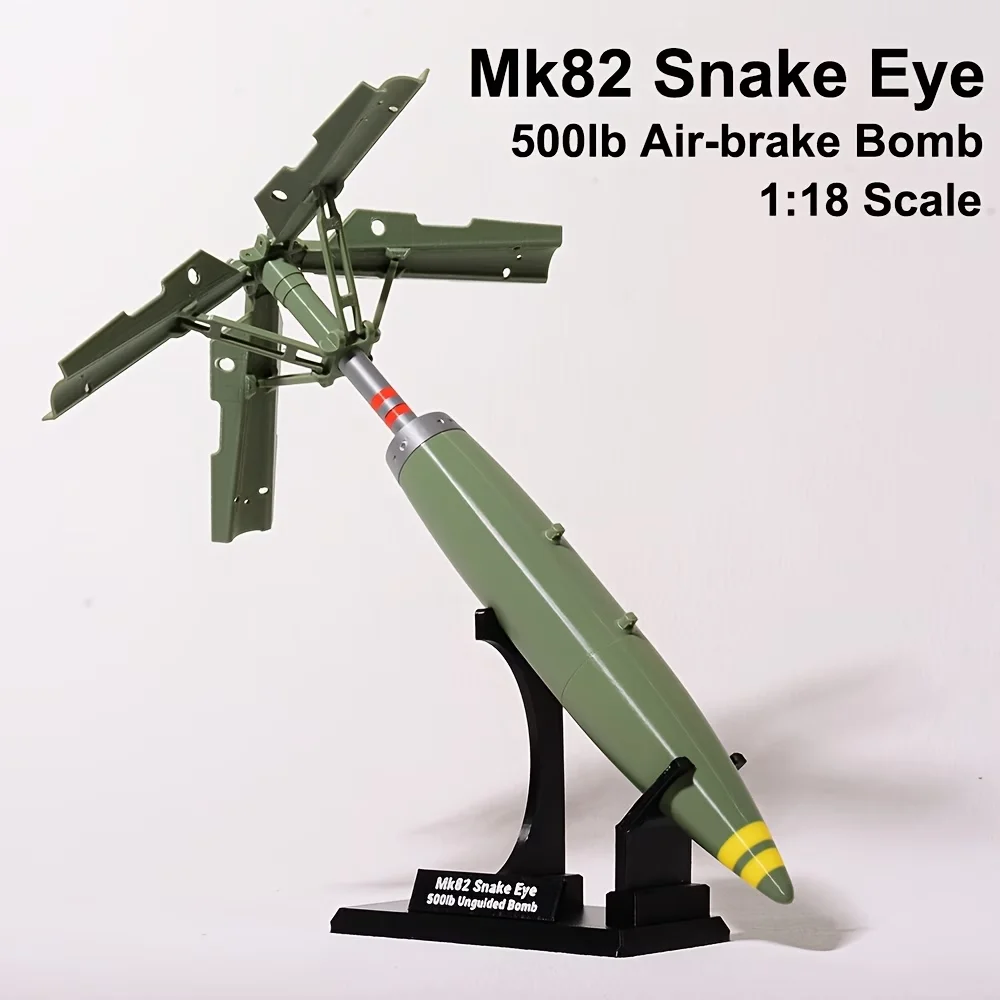 Scale 1:8 Mk 82 Snake Eye plastic model with foldable/extendable tail fins, display base, hardcore tabletop ornament