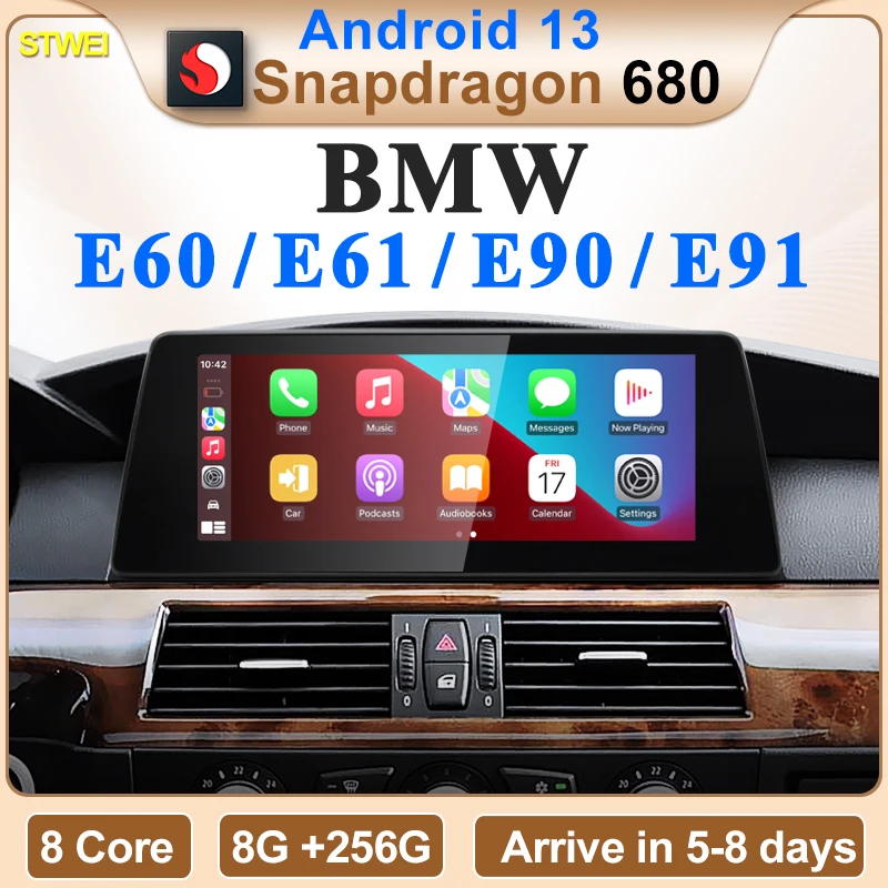 

2024 New ID6 ID7 ID8 Android 13 Qualcomm680 Snapdragon6225 8GB 256GB 10.25inch For BMW 3/5Series E60 E61 E90 E91Car CarPlay AUTO