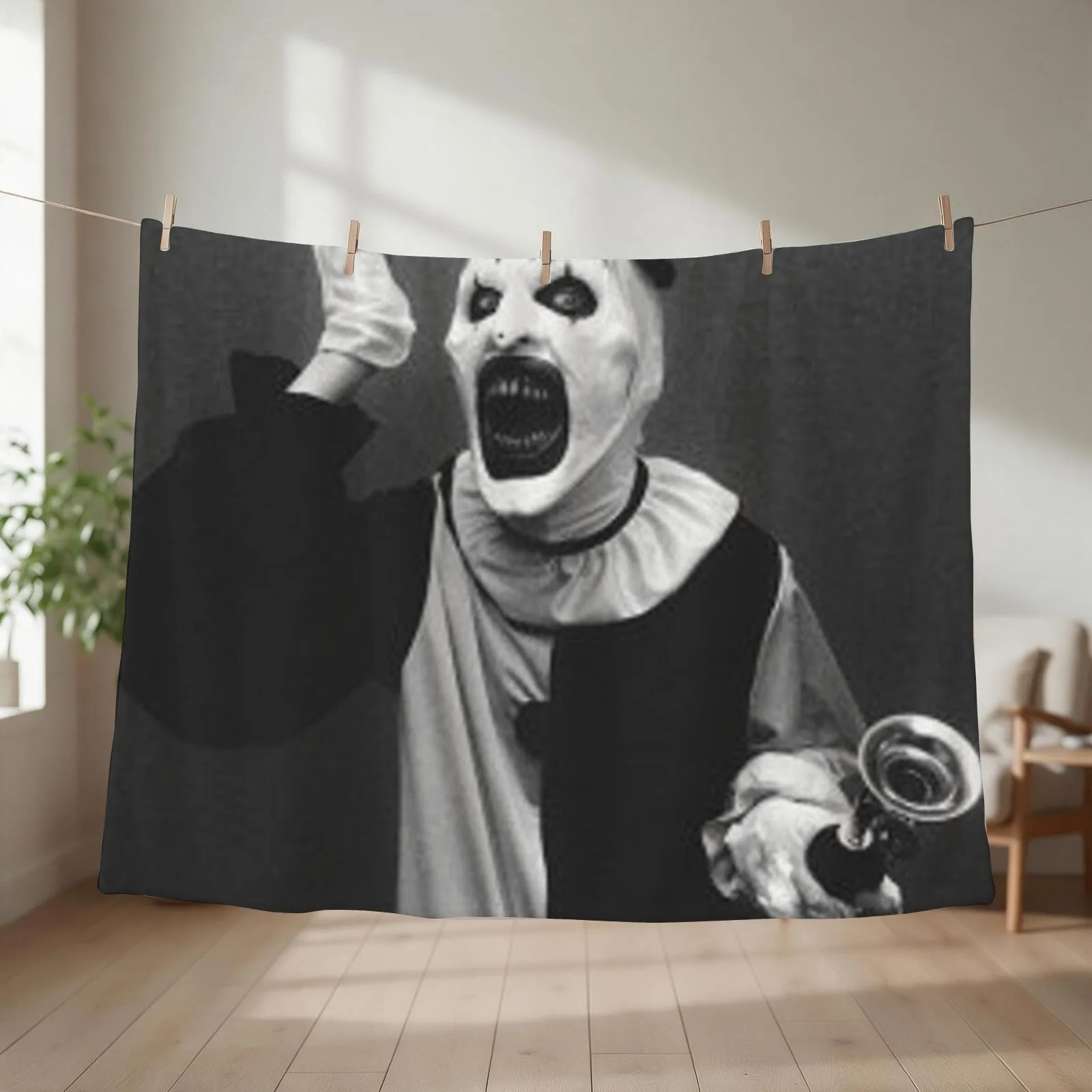 New Terrifier Art The Clown Horror Throw Blanket