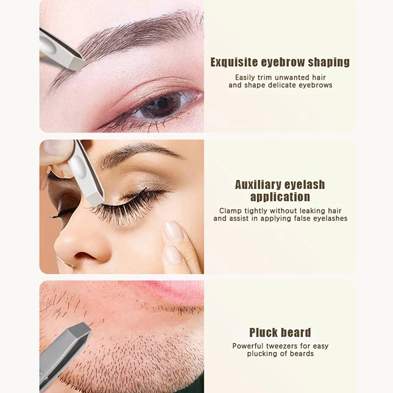 المهنية واسعة الفم الشعر نتف الملقط سماكة الفولاذ المقاوم للصدأ اللحية نتف أداة سحرية الملقط للنساء الرجال