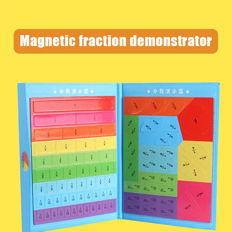 Magnetic Fraction Puzzles for Math Mastery Montessori Enlightenment with Fun Arithmetic Teaching Aid Cognitive Educational Toys