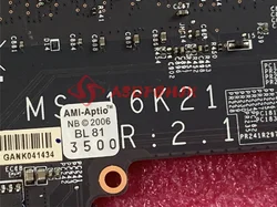 MS-16K21 i7-6700HQ CPU GTX1060M 메인 보드 MSI GS63VR GS73VR MS-16K2 MS-17B1 노트북 마더 보드 100% 테스트