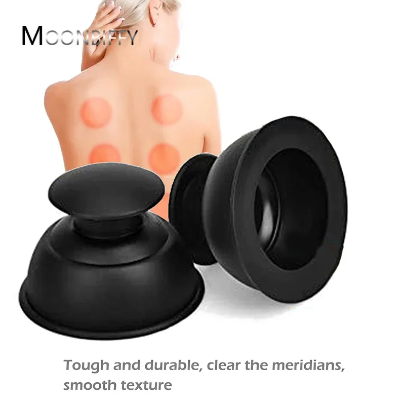 1pcSilicone Vacuum Cupping Massage Physiotherapy Jars Chinese Medicine Anti Cellulite Guasha Scraping Fat Burning Slimming Tools