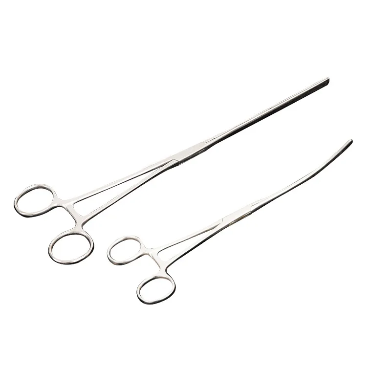 ملقط معوي من الفولاذ المقاوم للصدأ طبي مستقيم منحني الرأس جراحي مستحضرات التجميل جراحة بلاستيكية أداة مساعدة للحيوانات الأليفة ، مرنة #1