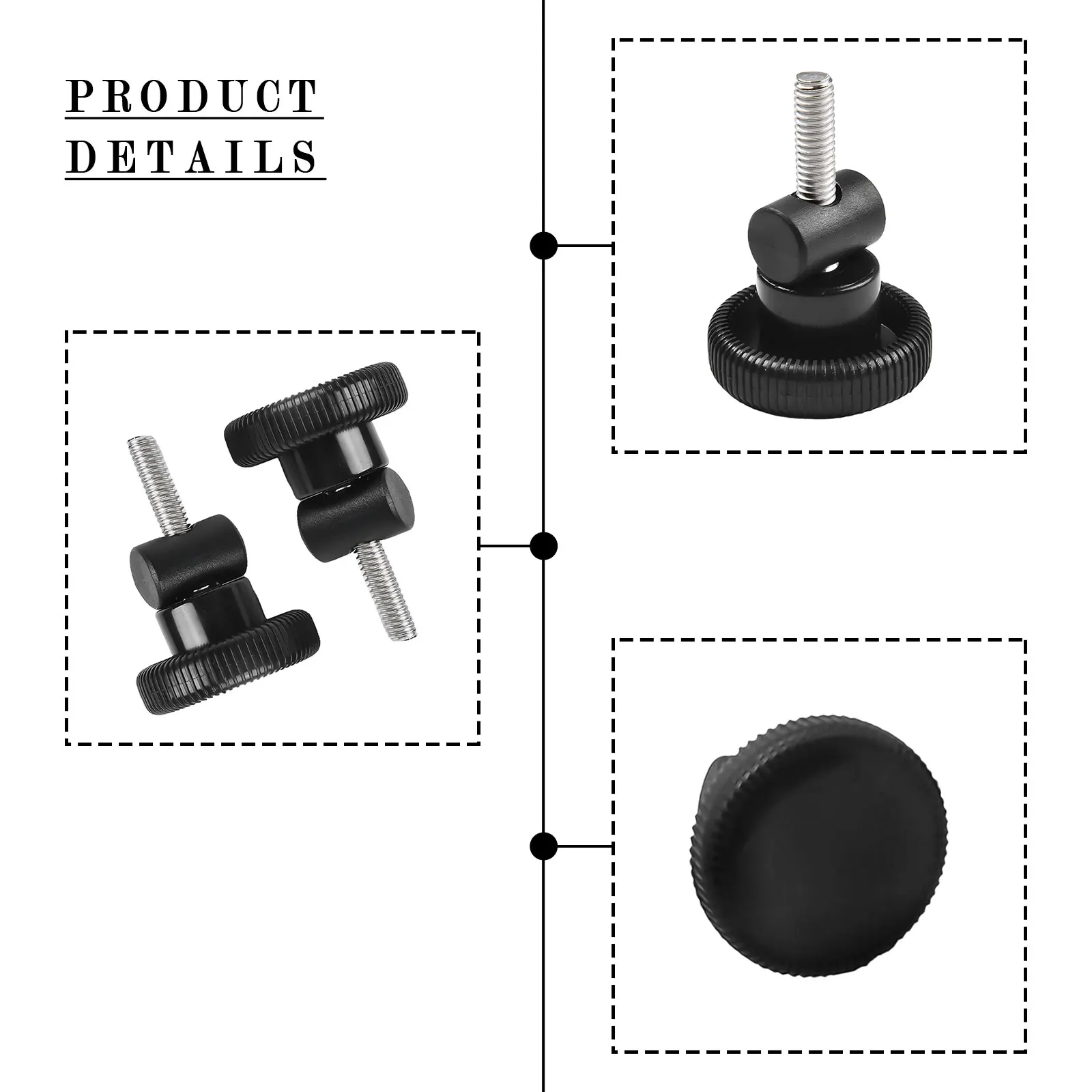 Two Piece Knob Nut Set Compatible with For Hayward For Pump SPX1600PN SP1600X5 SP1605X7 SP1607X10 SP1608X10 SP1610X15