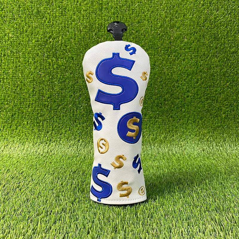Golf Simplicity Embroidery Pattern Driver Head Covers Fairway Wood Head Covers Hybrid Head Covers Pu Leather Golf Accessories image 6