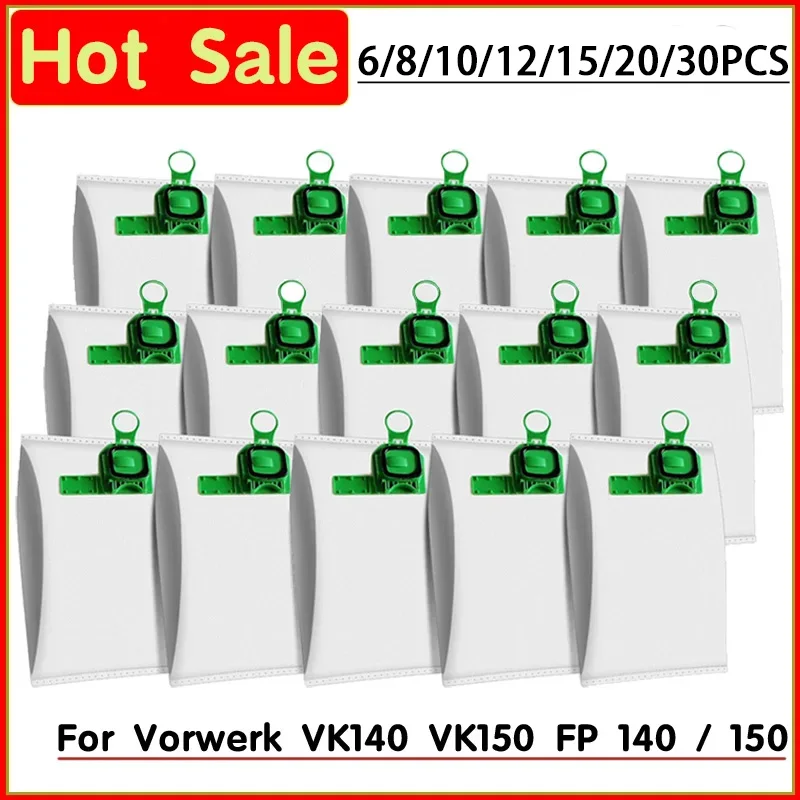 Vacuum Cleaner Dust Bag Kit Compatible for Vorwerk Kobold VK140 VK150 FP140 FP150 Dust Bag Spare Parts Accessories