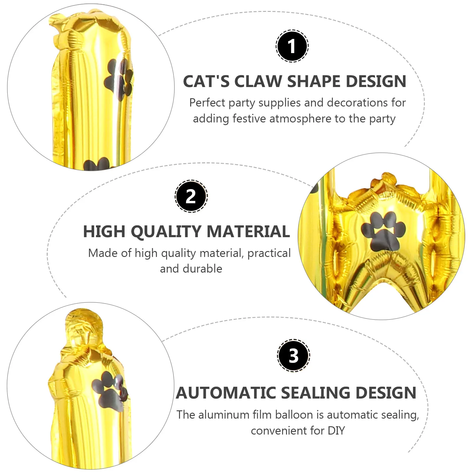 

2Sets Aluminum Film Balloons Letters Shaped Claw Stickers Birthday Party Supplies Durable Creative Balloons Layout Decorations