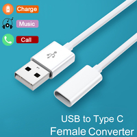 USB To Type C Female C Fast Charger Date Cable OTG Adapter For Huawei Honor Xiaomi Samsung Earphone USB Type C Converter