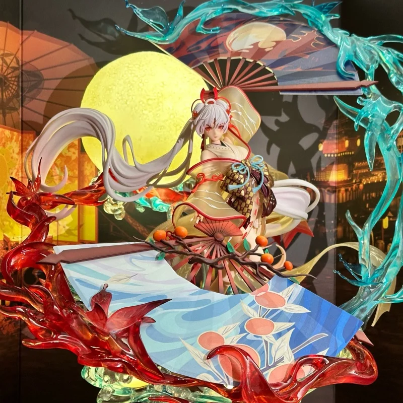 

Genuine Original Shiranui Night Fire Wings Inc Onmyoji Leaving Song 60cm Collect Model Anime Figure 1/7 Desktop Decoration Gift