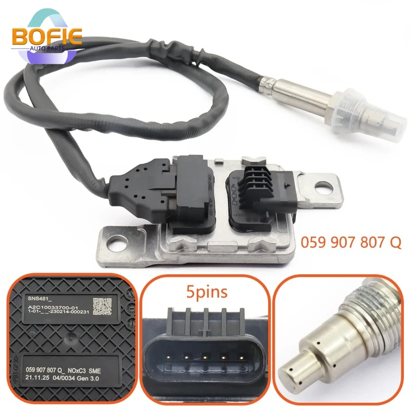 

Nitrogen Oxide Sensor NOx Sensor 059907807Q Fits for Audi Q7 4LB 3.0 TDI 2010-2015 Oem 059907807R 059907807S