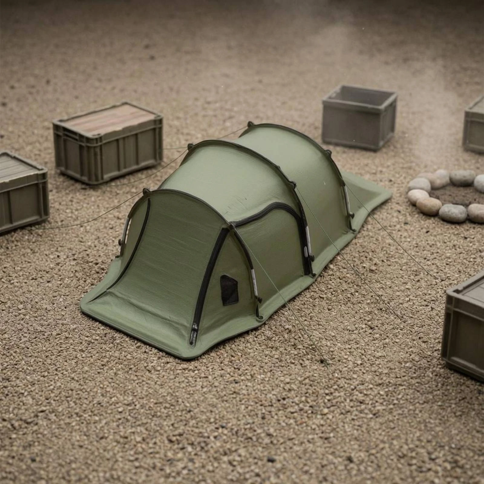 

Miniature Camping Tent Domed Shape Handmade Resin Tent Display Prop Detailed for Miniature Scene