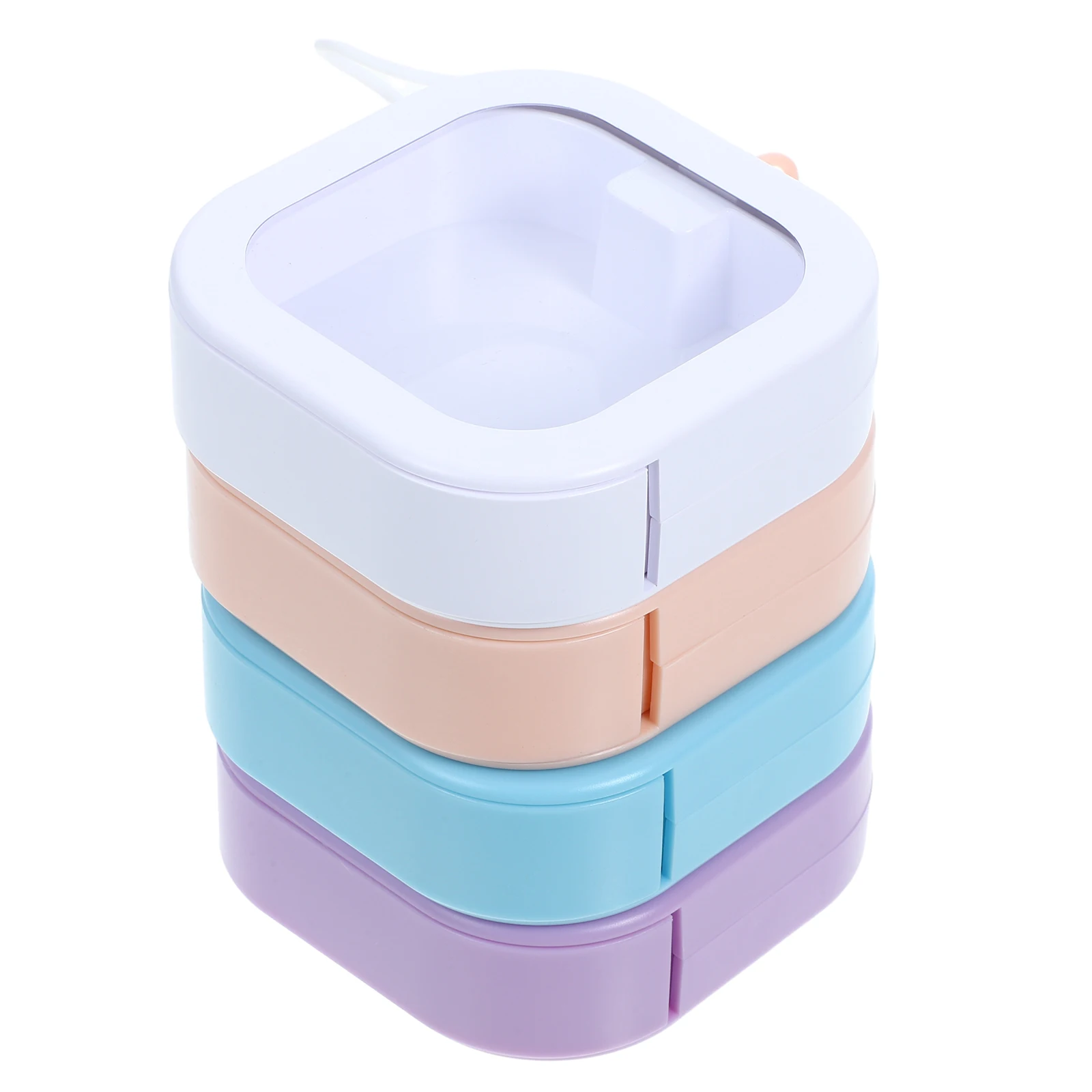 

4pcs Jewelry Box Hair Tie Organizer Storage for Claw Clips Hairbands Green White Travel Accessories Portable