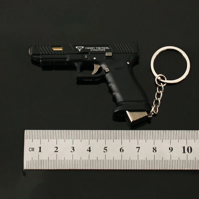 7cm 1:3 Detachable Gun Keychain Model Semi-alloy Nylon TtiG34 Glock Combat Master Keyrings Accessories Pendant Gifts Collectible