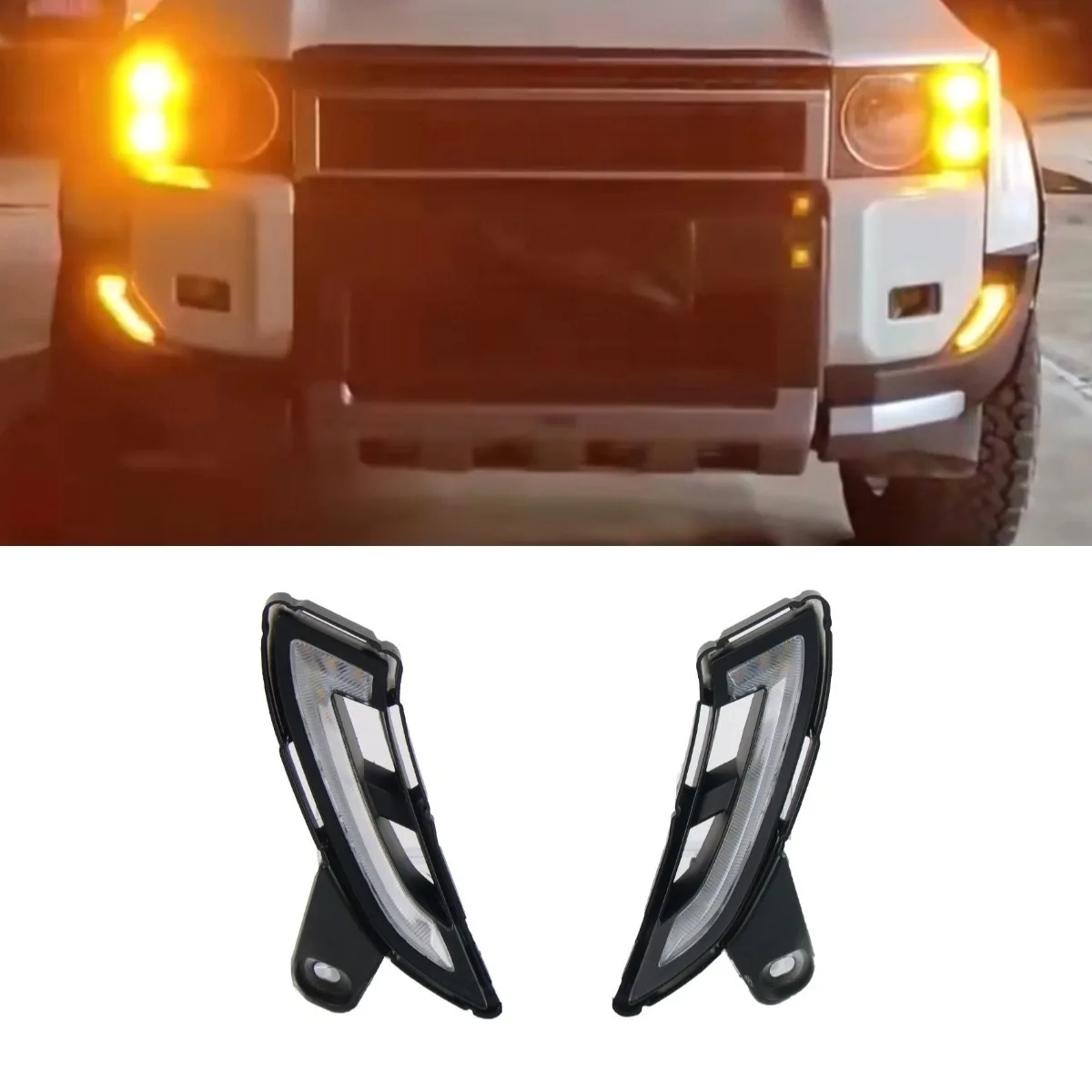 

Car Front Fog Lamps Foglights Foglight Frame Cover Body Kit For Toyota Prado 2024 Car Accessories