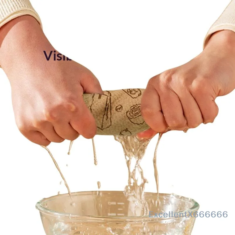 1 Roll Non-Stick Microfiber Kitchen Towel Tearable Lint-Free Absorbent Cleaning Cloth for Countertop Stain Removal