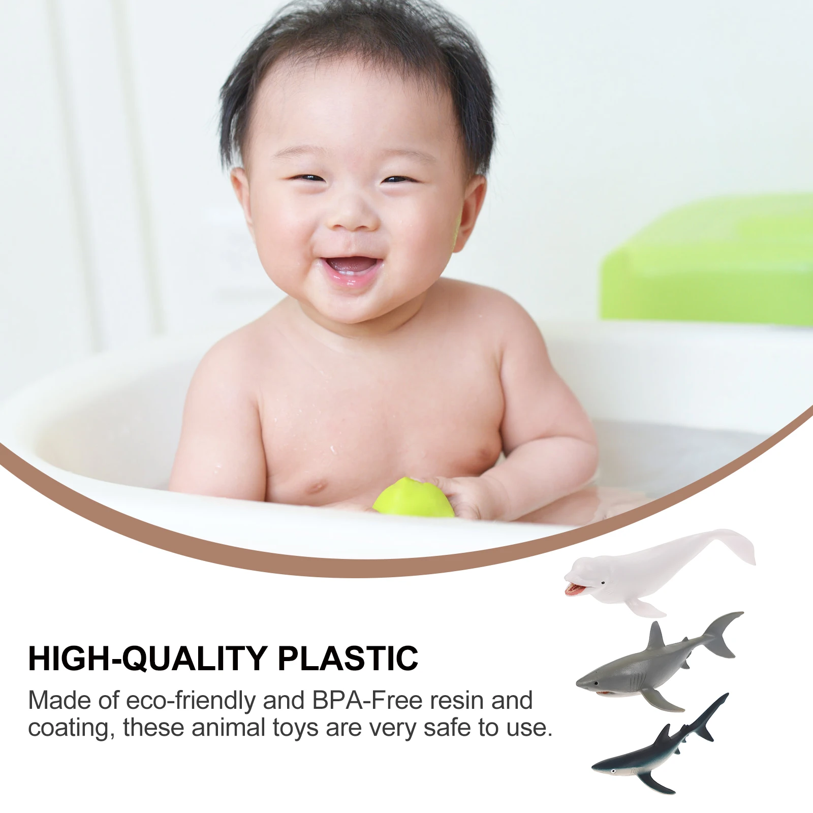 

3 Pcs Sea Life Statue Creatures Toys Figurines Shark Decorations Sharks for Miniature Kids Small Ocean Lifelike Fish Miniatures