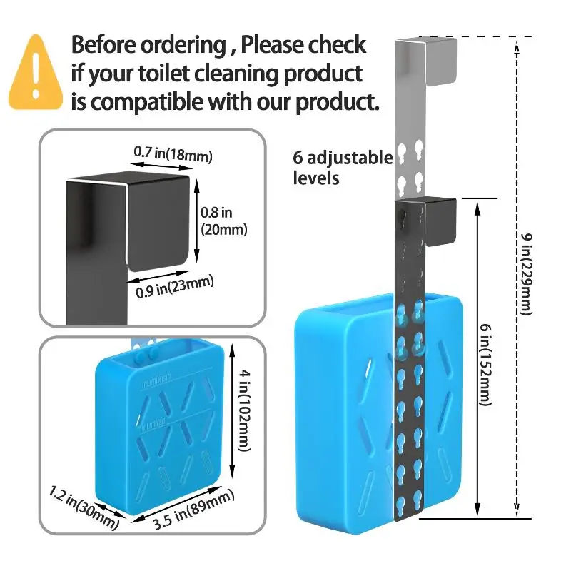 ** 1 Set Toilet Tank Bleaching Tablet Bracket Toilet Tank Cleaning Tablet Holder Hanging Toilets Bowl Cleaner Case Silicone Rack
