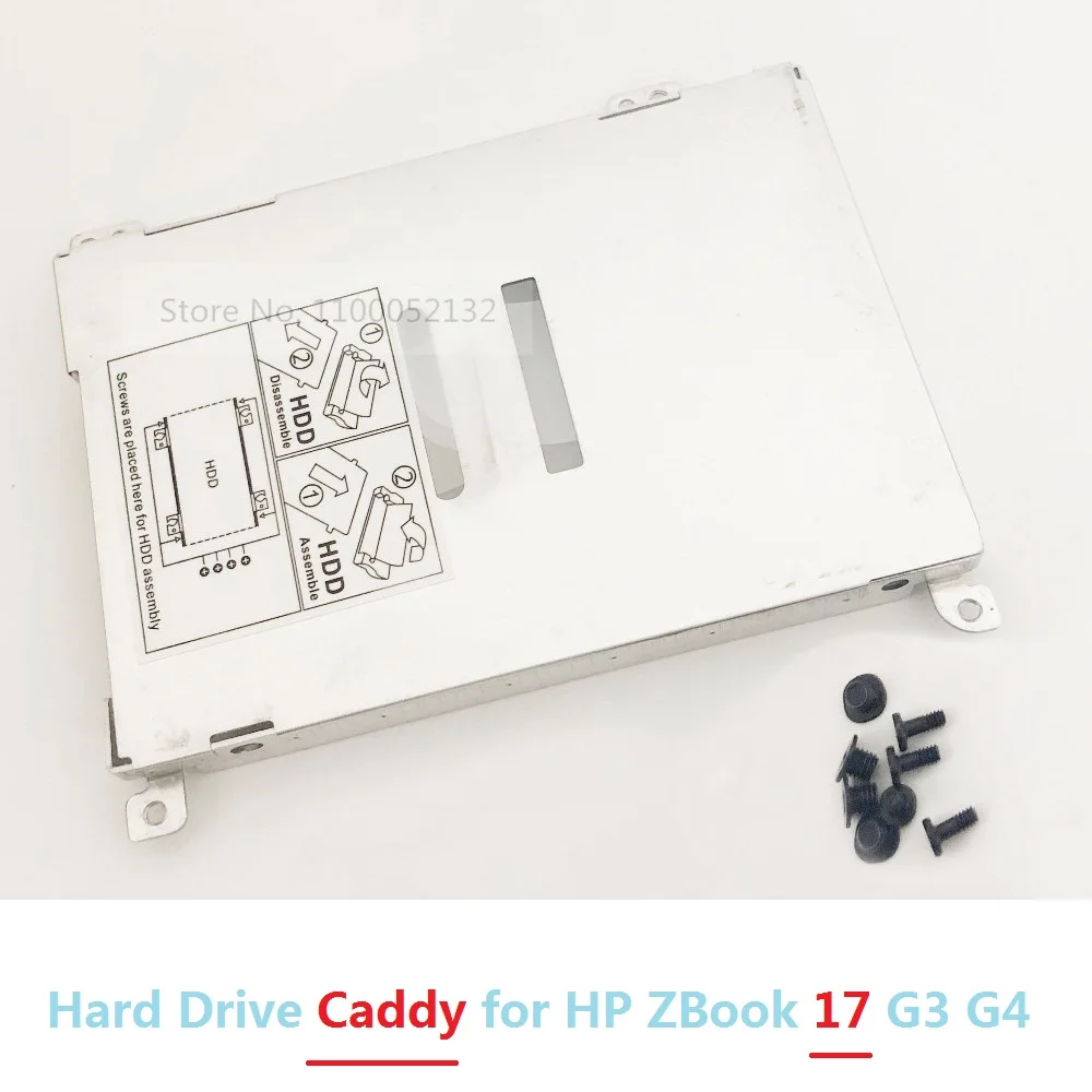 Replacement 2.5" Inch SATA HDD SSD Hard Drive Caddy Tray Frame Bracket Flex Cable Interposer Connector for HP ZBook 15 17 G3 G4