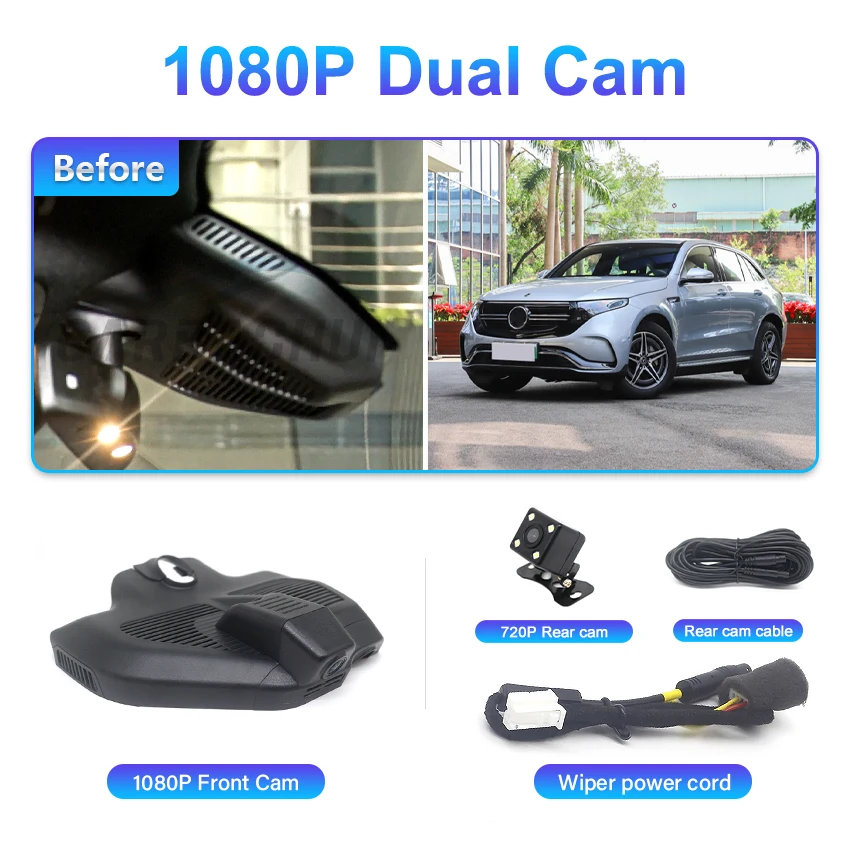 4K 2160P Auto DVR Dash Cam Achteruitrijcamera voor Mercedes Benz GLC X253 GLC Coupe C253 AMG GLC43 GLC63 EQC400 EQC GLC300 GLC300d GLC300e