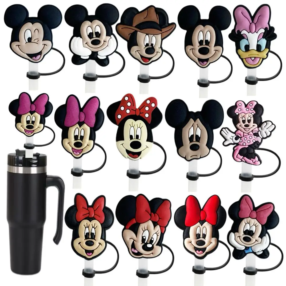 

Sanurgente-Dustproof Silicone Straw Cap,Mickey Mouse,Cartoon,Straw Cup Accessories, 10MMstraw cover cap Party Accessories, Gift