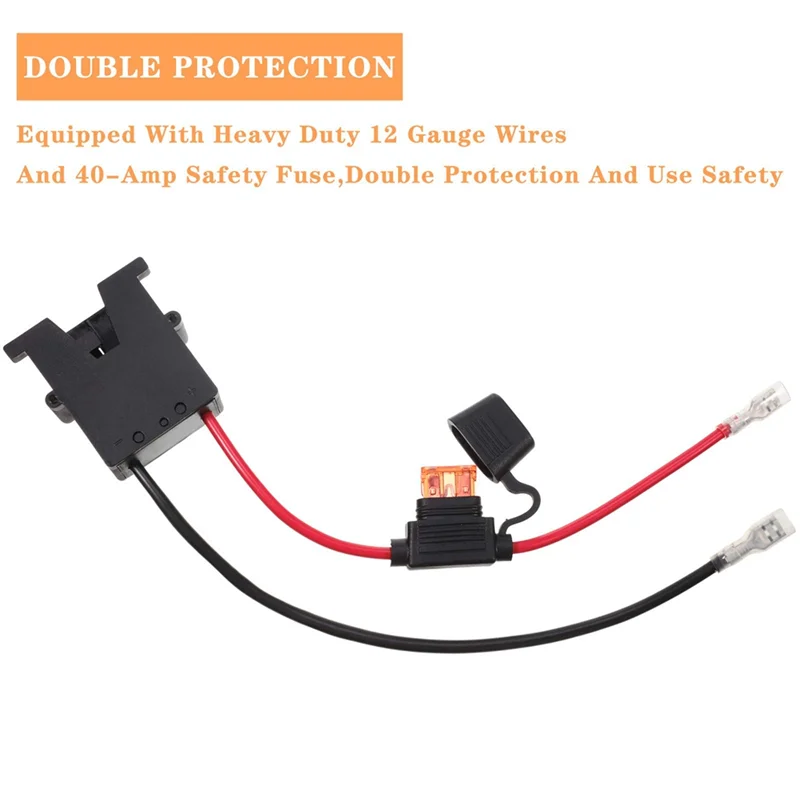 

ABSE-2Pcs Replacement 12 Volt Power Adapter Wiring Harness With 6Pcs Fuse,12V Battery Harness For Ride On Toys