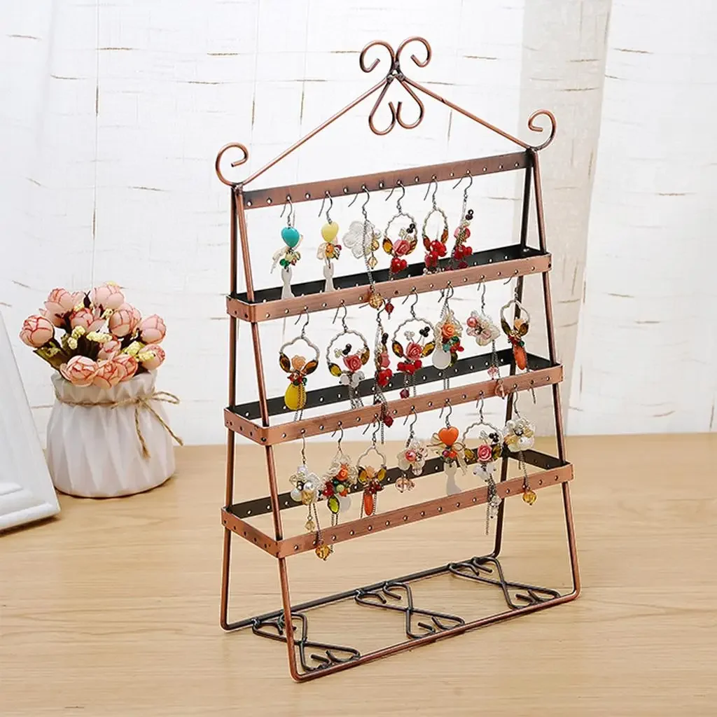 

Vintage Earrings Organizer Holder Jewelry Display Rack Holes for Retail Shop