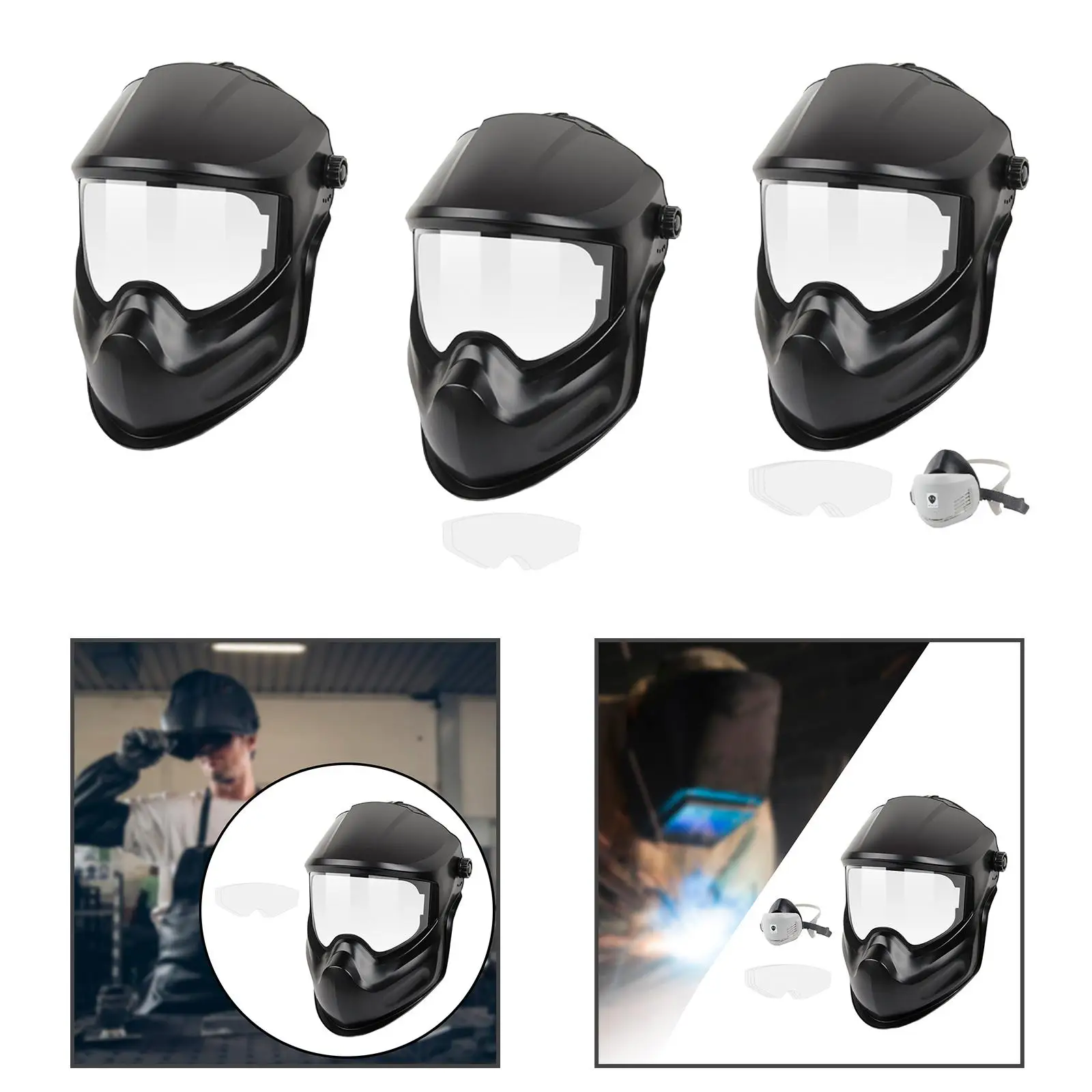 Imagem -02 - Soldador Máscara Capuz para Homens e Mulheres Capa de Proteção Ajustável Capacete de Soldagem Industrial Home Arc Weld Grinding Soldagem Elétrica