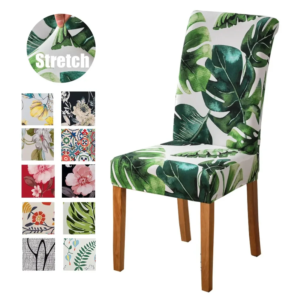 Chair Cover  Dining Room,Stretch Spandex Removable Washable Anti-dust ChairSlipcover Flower Chair  Kitchen  Upholstery